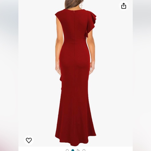 WOOSEA Women’s Split bodycon mermaid evening cocktail long dress - Picture 2 of 4